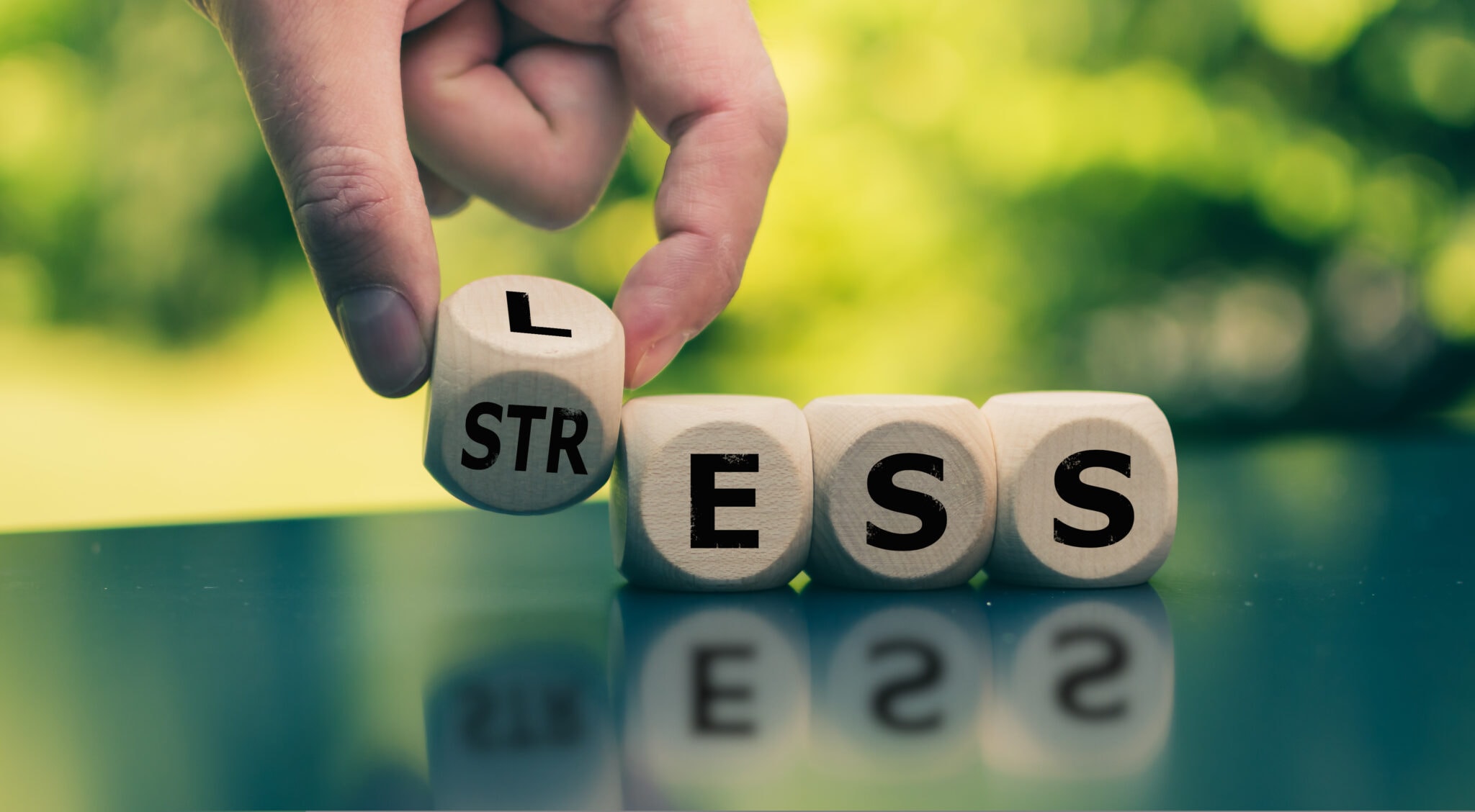 Having,Less,Stress,Or,Being,Stress-less.,Hand,Turns,A,Cube
